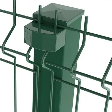 [VPI15G] POTEAU CARRE 60X60 MM + CAPUCHON (Vert RAL6005, 150 cm)