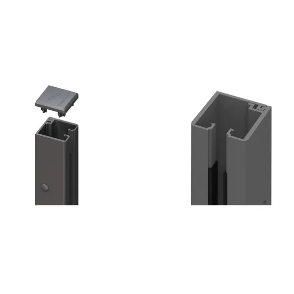 [2778] SYSTEM PROFILÉ EN U À SERRAGE (Anthracite, 105 cm)