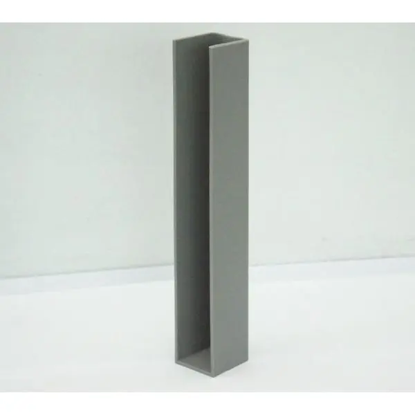 [61133GY-150] GUIDE-PLAQUE BETON L=28 CM GRIS (U de départ/fin)