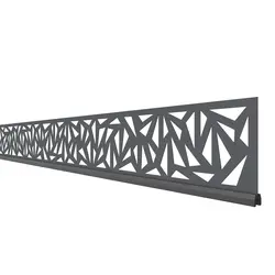 [3292] SYSTEM KIT LAME DÉCORATIVE ANTHRACITE MÉTAL (15 cm, Trigon)