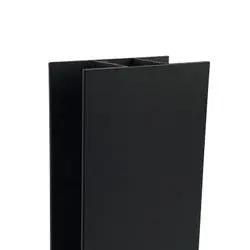 [GLP184N] H-FENCEPOST Ø42 (Noir RAL9005, 184 cm)