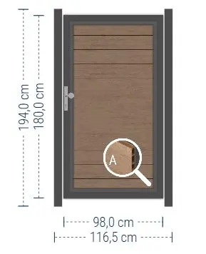 PORTE STANDARD COMPOSITE TRAUMGARTEN (98X180CM)