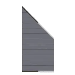 [2820] SYSTEM CLASSIC BOIS COMPOSITE, KIT PANNEAU DE RACCORD 91 X 183 SUR 93 CM (Anthracite, Anthracite)