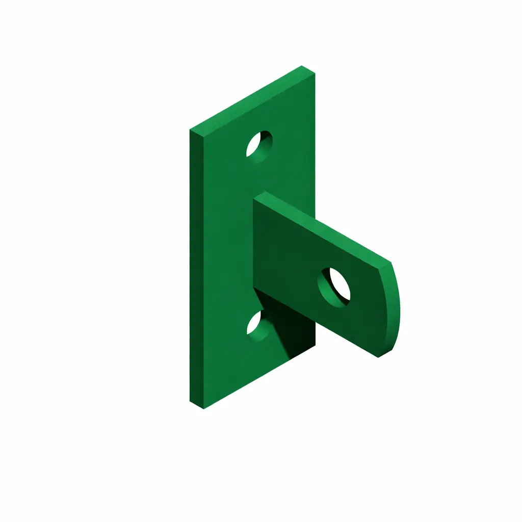 Plaque sur mur pour fixation par collier (Vert RAL6005)