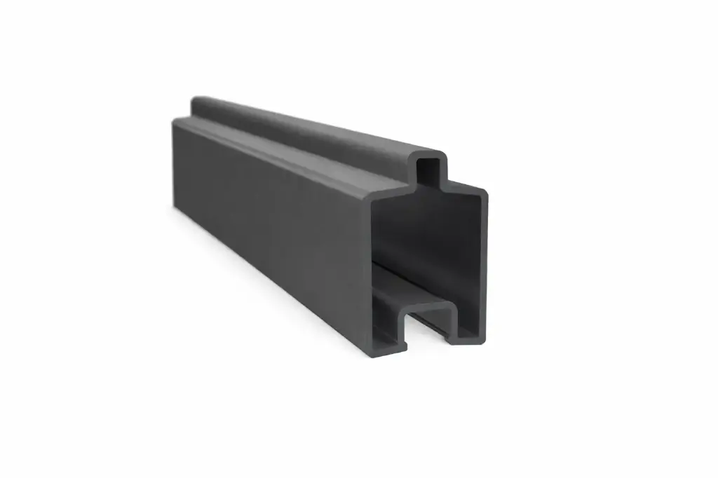 [DF1TA28-1.8-7021] Profilé bas rainuré-languetté en aluminium Duofuse (RAL7021, 180 cm)