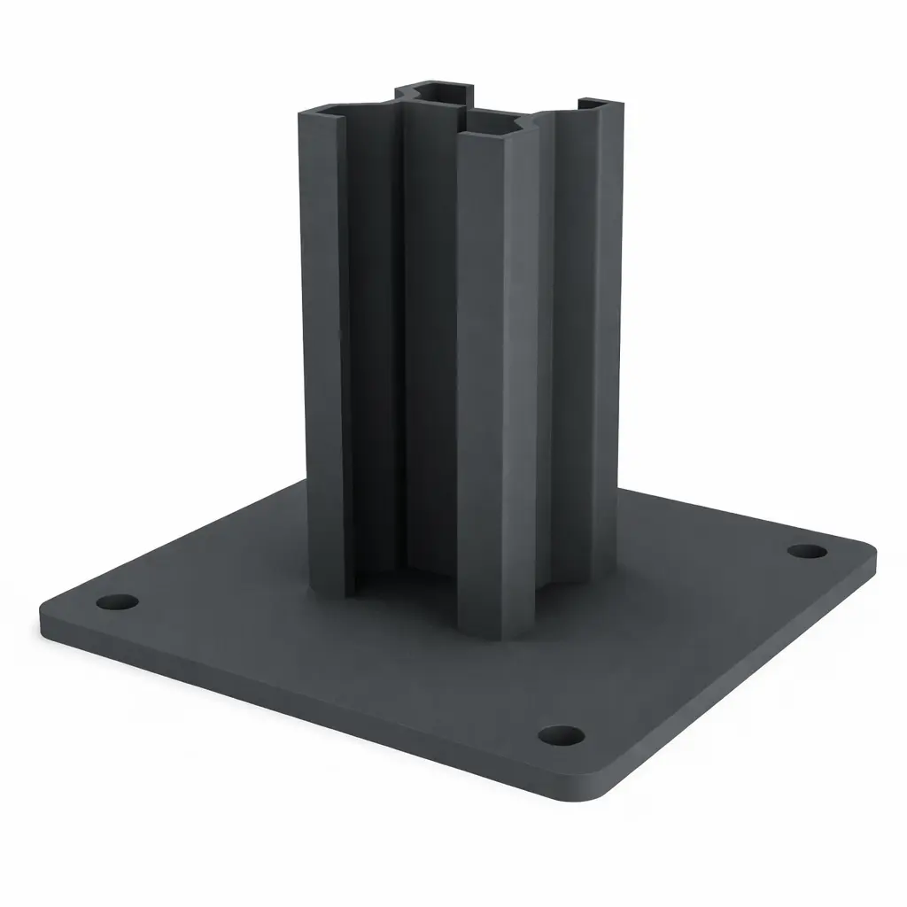 [DFPHA15-7021] Platine poteau Duofuse alu (RAL7021)