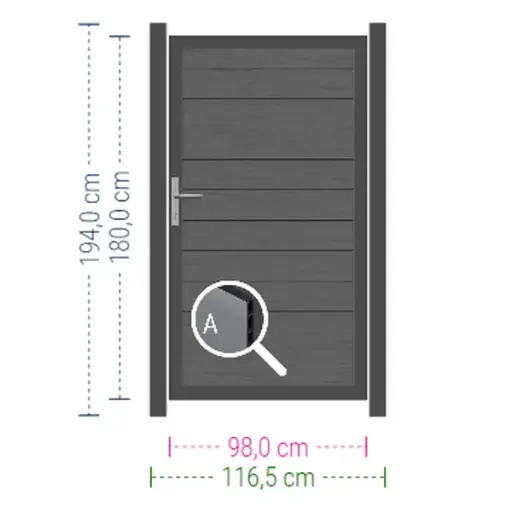 PORTE STANDARD COMPOSITE TRAUMGARTEN (98X180CM)