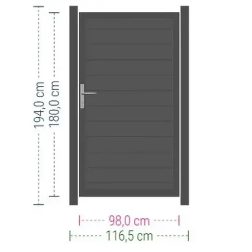 SYSTEM ALU PLUS, PORTE 98 X 180 CM