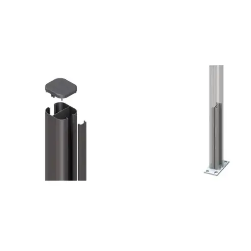 SYSTEM POTEAU RAINURÉ À VISSER 