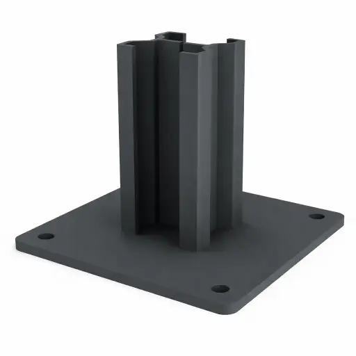 Platine poteau Duofuse alu